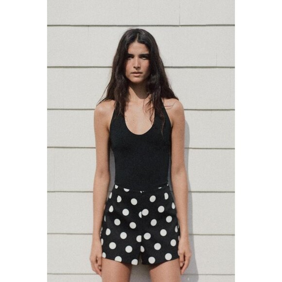 ZARA HIGH-WAISTED SHORTS - Picture 1 of 6